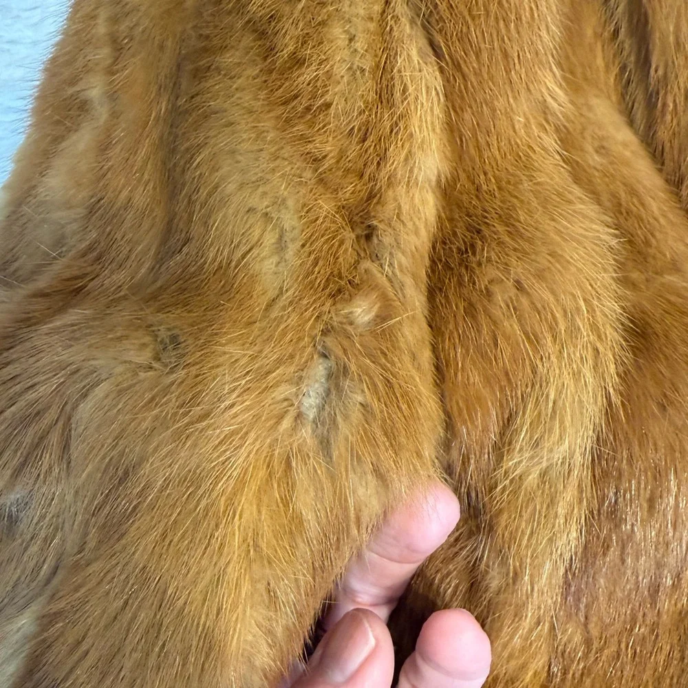 Vintage 50’s/60’s honey brown/whiskey colored mink fur “swing coat”/stroller - Picture 13 of 13